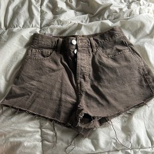 PacSun Vintage High Rise Brown Denim Shorts